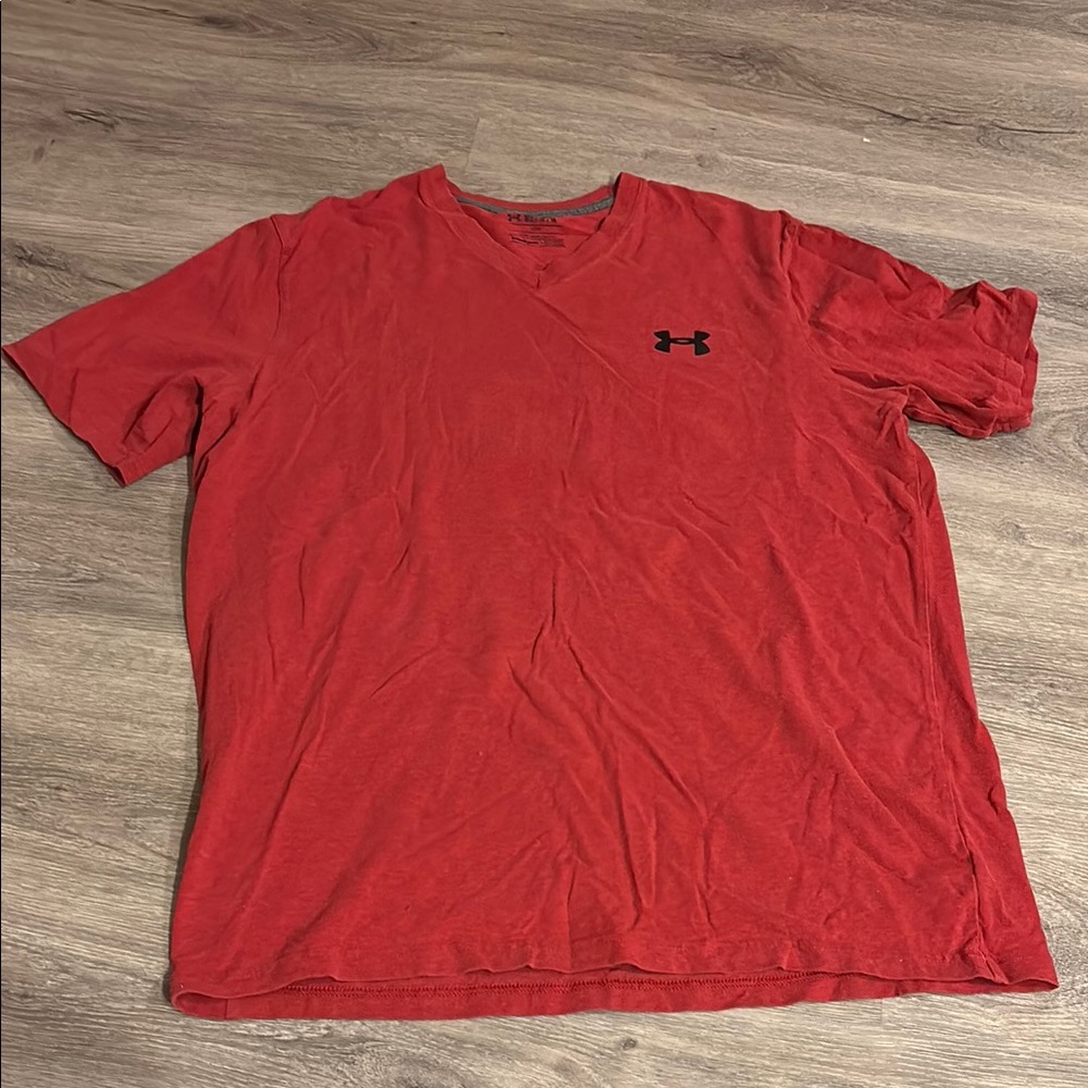 Under Armour Men's Red V-Neck Shirt